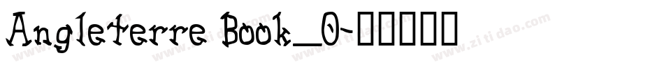 Angleterre Book_0字体转换